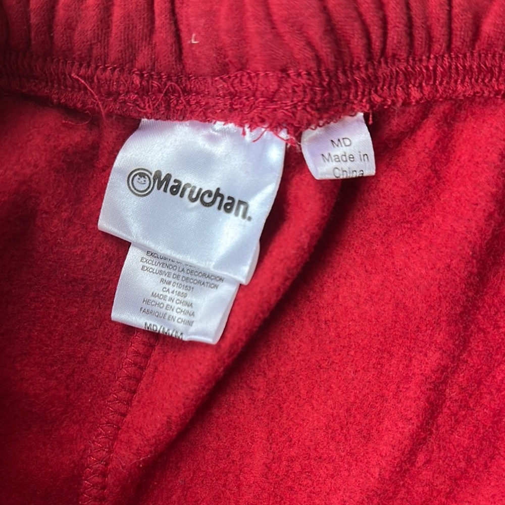 Maruchan Cup o Noodles Ramen Warm Wishes Red Sweatpants Joggers sz M - Picture 4 of 5